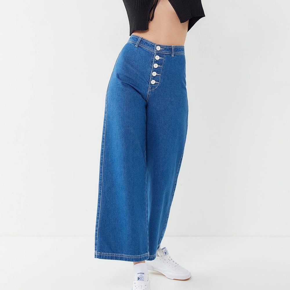 Urban Outfitters Wide Leg Button Up Jeans